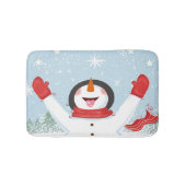 Happy Snowman Chrismas Bathmat Badmat (Voorkant)