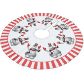Happy Snowman Christmas Cheer Kerstboom Rok (Gekanteld)