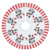 Happy Snowman Christmas Cheer Kerstboom Rok (Voorkant)