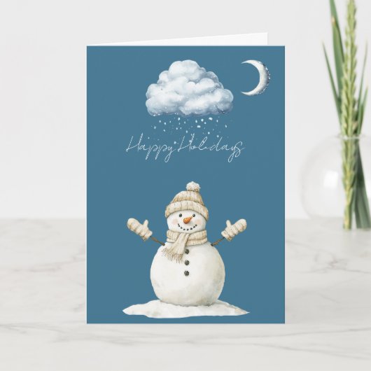Happy Snowman Christmas Kaart (Voorkant)