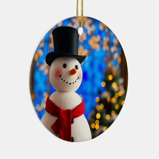 Happy Snowman Christmas Ornament (Rechts)