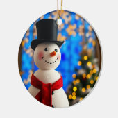 Happy Snowman Christmas Ornament (Links)