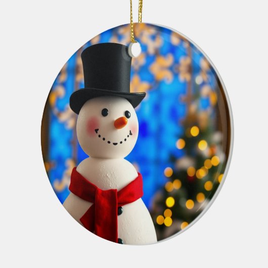 Happy Snowman Christmas Ornament (Links)
