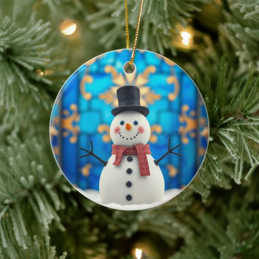 Happy Snowman Christmas Ornament  (Boom)