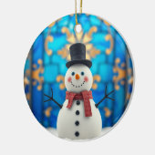 Happy Snowman Christmas Ornament  (Links)