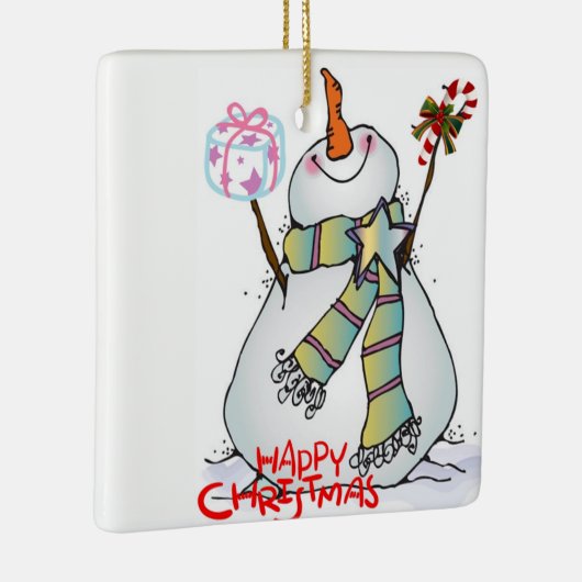 **HAPPY SNOWMAN** CHRISTMAS ORNAMENT (Rechts)