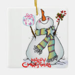 **HAPPY SNOWMAN** CHRISTMAS ORNAMENT<br><div class="desc">ULTIEME ***ZEER HAPPY SNOWMAN ** CHRISTMAS ORNAMENT</div>