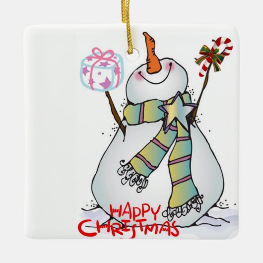 **HAPPY SNOWMAN** CHRISTMAS ORNAMENT (Voorkant)