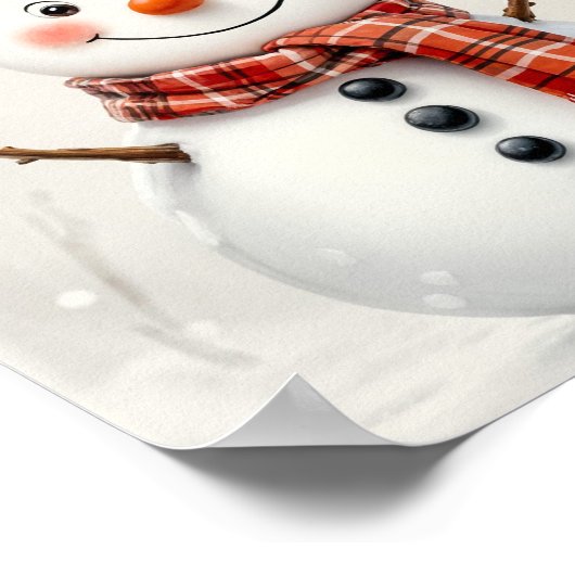 Happy Snowman Digital Poster (Hoek)