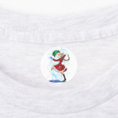Happy Snowman en Girl Dance Tango Kerstfeest Labels (Aangebracht)