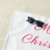 Happy Snowman en Girl Dance Tango Kerstfeest Strandlaken (In situ)