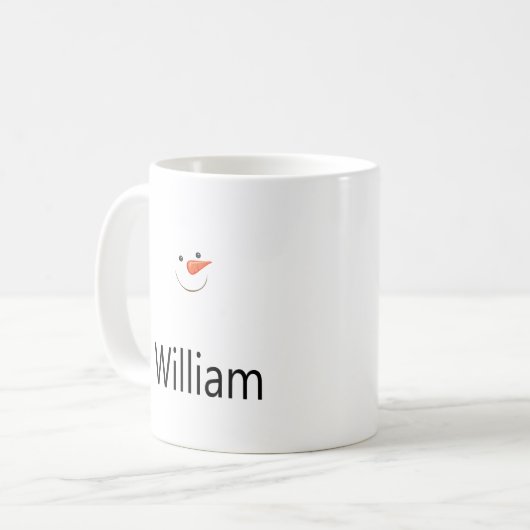 Happy Snowman Face Coffee Mug Koffiemok (Voorkant links)