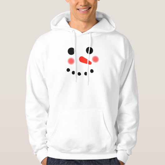 Happy Snowman Face Hoodie (Voorkant)
