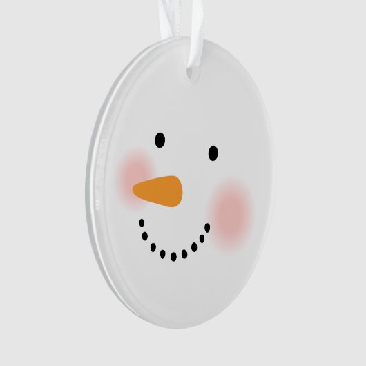 Happy Snowman Face Ornament (voorkant)