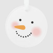 Happy Snowman Face Ornament (achterkant)