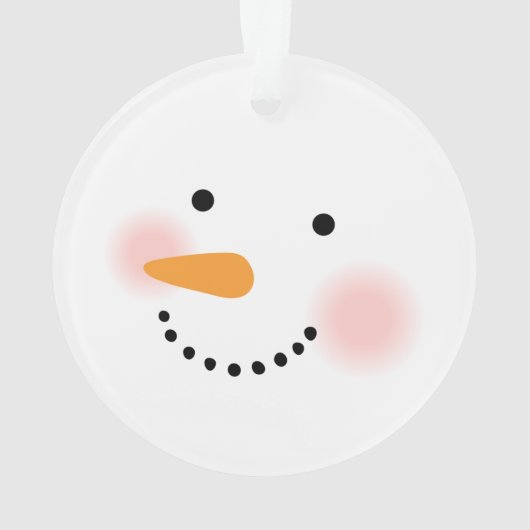 Happy Snowman Face Ornament (achterkant)