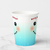 Happy Snowman Face Papieren Bekers (Rechts)