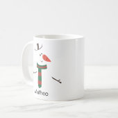 Happy Snowman Face Personal Name Holiday Koffiemok (Voorkant links)
