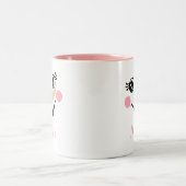 Happy Snowman Face Personal Name Holiday Tweekleurige Koffiemok (Center)