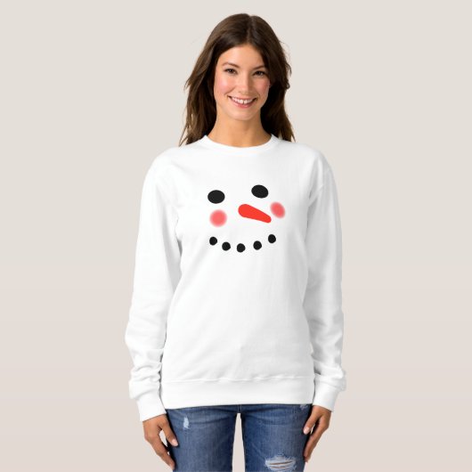 Happy Snowman Face Trui (Voorkant volledig)