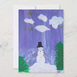 Happy Snowman Feestdagenkaart