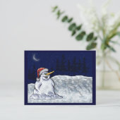 Happy Snowman Feestdagenkaart (Staand voorkant)