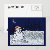 Happy Snowman Feestdagenkaart (Voorkant / Achterkant)