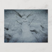 Happy Snowman Foto Briefkaart (Voorkant)