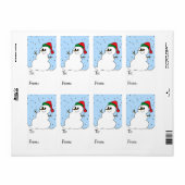 Happy Snowman Gift Label (Full Sheet)
