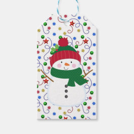 Happy Snowman Gift Label Cadeaulabel