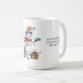 Happy Snowman Golfer Kerst Mok (Voorkant rechts)