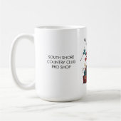 Happy Snowman Golfer Kerst Mok (Links)