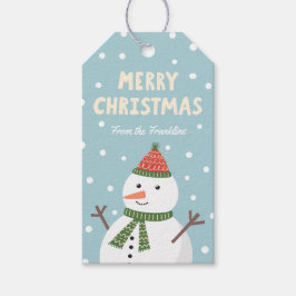 Happy Snowman Holiday Gift Labels Cadeaulabel