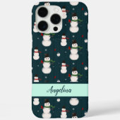 Happy Snowman Holiday iPhone / iPad-hoesje Case-Mate iPhone Case (Achterkant)