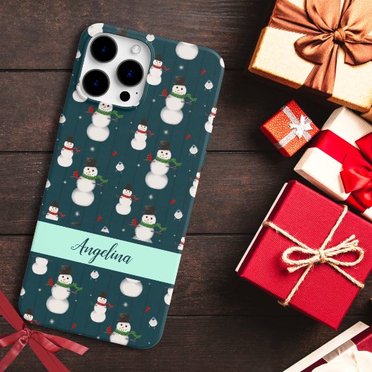 Happy Snowman Holiday iPhone / iPad-hoesje Case-Mate iPhone Case