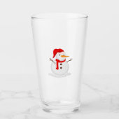 Happy Snowman in a Santa Hat Glas (Voorkant)