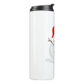 Happy Snowman in a Santa Hat Thermosbeker (Gedraaid links)