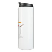 Happy Snowman in a Santa Hat Thermosbeker (Geroteerd rechts)