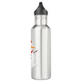 Happy Snowman in a Santa Hat Waterfles (Rechts)