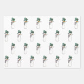 Happy Snowman in White Wrapping Paper set van 3 (Voorkant 2)