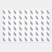 Happy Snowman in White Wrapping Paper set van 3 (Voorkant)