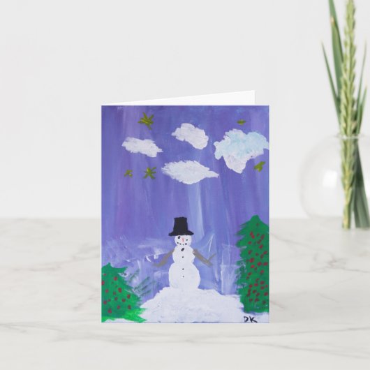Happy Snowman Kaart (Voorkant)