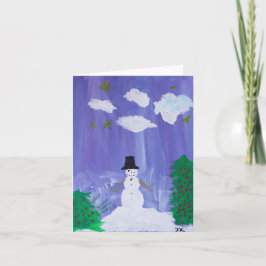 Happy Snowman Kaart