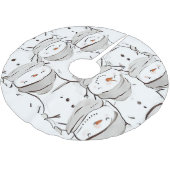 Happy Snowman Kerstboom Rok (Gekanteld)