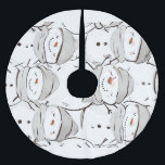 Happy Snowman Kerstboom Rok<br><div class="desc">Gelukkige sneeuwman op witte achtergrond</div>