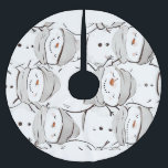 Happy Snowman Kerstboom Rok<br><div class="desc">Gelukkige sneeuwman op witte achtergrond</div>