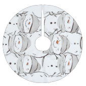 Happy Snowman Kerstboom Rok (Voorkant)