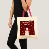 Happy Snowman-kerstcadeau Tote Bag (Voorkant (product))