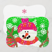 Happy Snowman Kerstfeestdag Feestdagenkaart (Voorkant / Achterkant)