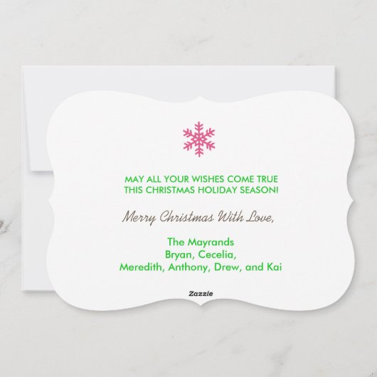 Happy Snowman Kerstfeestdag Feestdagenkaart (Achterkant)